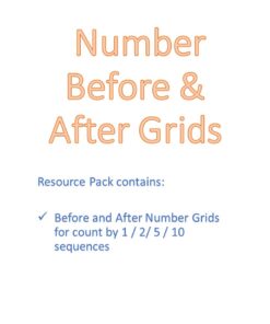 Number Before and After Grids - Free Download